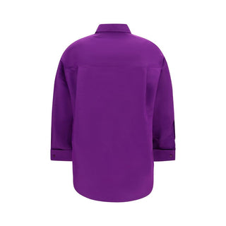 Camisa de algodón morada