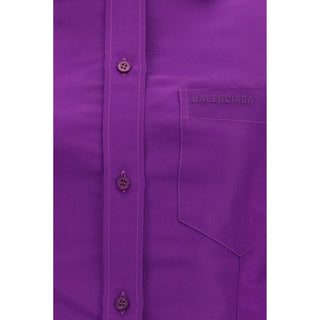 Camisa de algodón morada