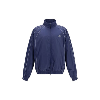 Chaqueta con capucha de algodón azul