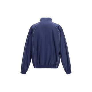 Chaqueta con capucha de algodón azul