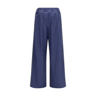 Blue Cotton Athletic Pants