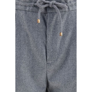 Gray Wool Oves Aries Casual Pants
