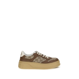 Beige Calf Leather Bos Taurus Chunky Sneakers