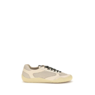 Beige Polyester Athletic Sneakers