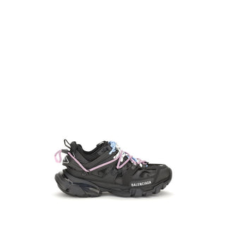 Black Polyester Athletic Sneakers