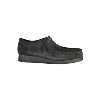 Zapatilla para hombre de cuero negro