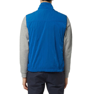 Blue Nylon Sleeveless Jacket