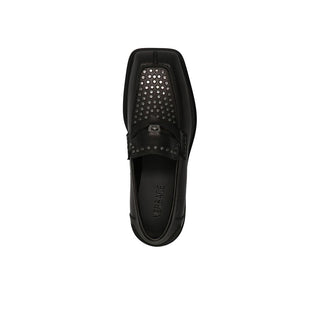 Black Leather Slip-On Loafers