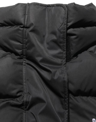 Black DGVIB3 Embroidered Padded Puffer Jacket