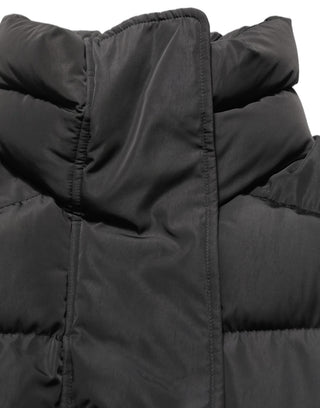 Black Polyester Sleeveless Padded Men Puffer Jacket