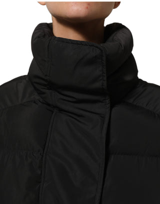 Black Polyester Sleeveless Padded Men Puffer Jacket