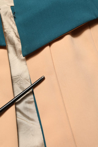 Blazer abrigo de poliéster beige verde oscuro para mujer