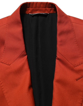 Red Cashmere Single Breasted Blazer Jacket