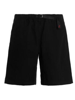Black Cotton Bermuda Shorts