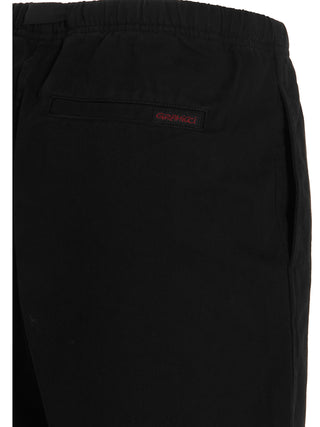 Black Cotton Bermuda Shorts