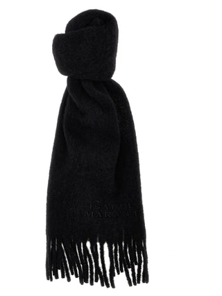Black Alpaca Leather Scarf