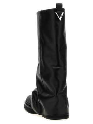 Black Calfskin Over The Knee