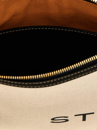 Beige Cotton Clutch Bag