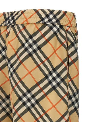 Beige Satin Bermuda Shorts