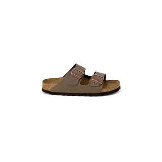 Brown Leather Flat Sandals