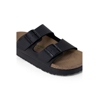Black Synthetic Platform Sandals
