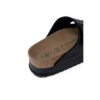 Black Synthetic Platform Sandals