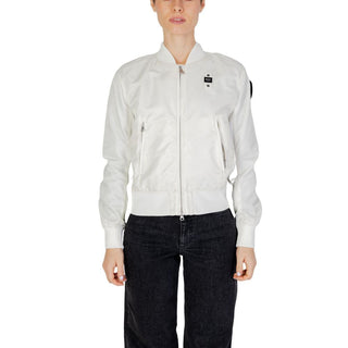 Bomber de poliamida blanca
