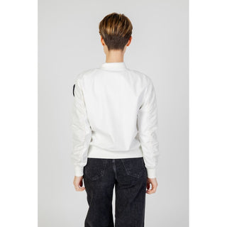Bomber de poliamida blanca