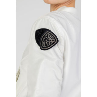 Bomber de poliamida blanca