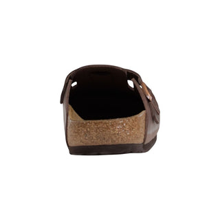 Brown Leather Clogs