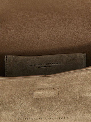 Gray Calfskin Clutch Bag