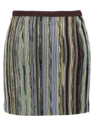 Multicolor Viscose Long Skirt