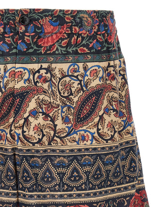 Multicolor Cotton Bermuda Shorts