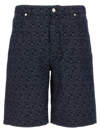 Bermudas de algodón azul