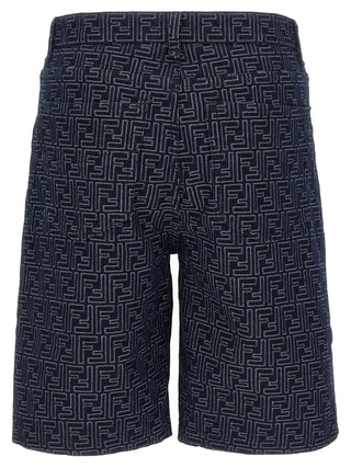 Bermudas de algodón azul