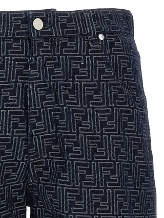 Bermudas de algodón azul