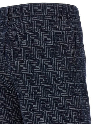 Bermudas de algodón azul