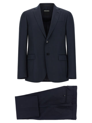 Blue Wool Two-Piece Suit