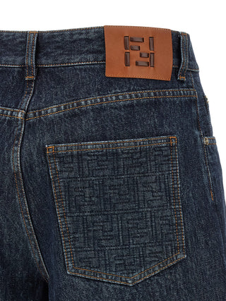 Blue Cotton Bermuda Shorts