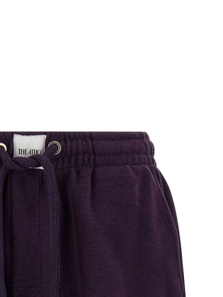 Purple Cotton Bermuda Shorts
