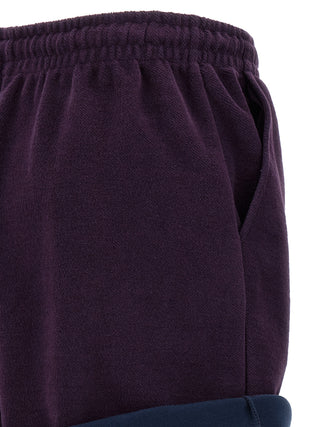 Purple Cotton Bermuda Shorts