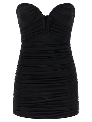 Black Viscose Short Dress