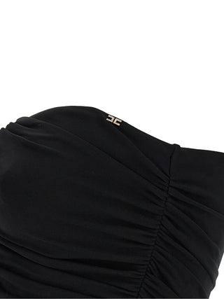 Black Viscose Short Dress