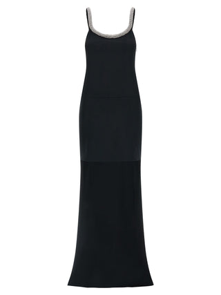 Black Acetate Long Dress