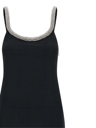 Black Acetate Long Dress