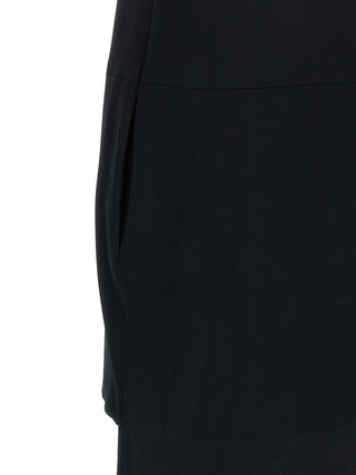 Black Acetate Long Dress