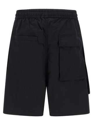 Black Cotton Bermuda Shorts