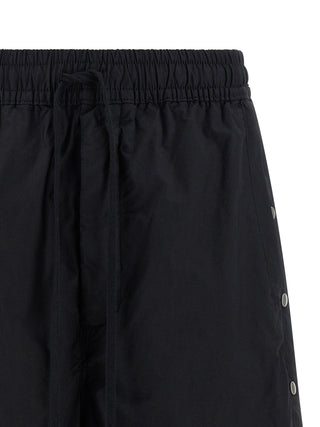 Black Cotton Bermuda Shorts