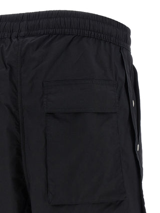 Black Cotton Bermuda Shorts