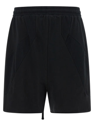 Black Cotton Bermuda Shorts